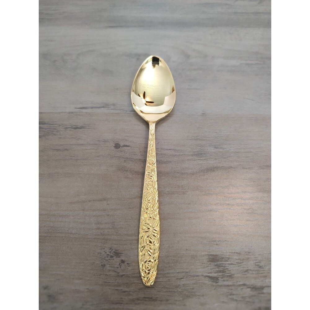Cosmos CSM42G Golden Plantation Rose Gold Plated Flatware Teaspoon Spoons...